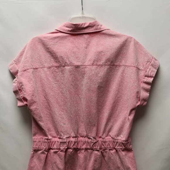 entro pink denim romper Sz L - Picture 6 of 8